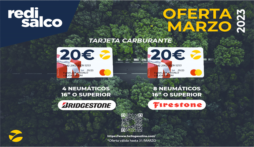 20€ de Carburante con Bridgestone-Firestone